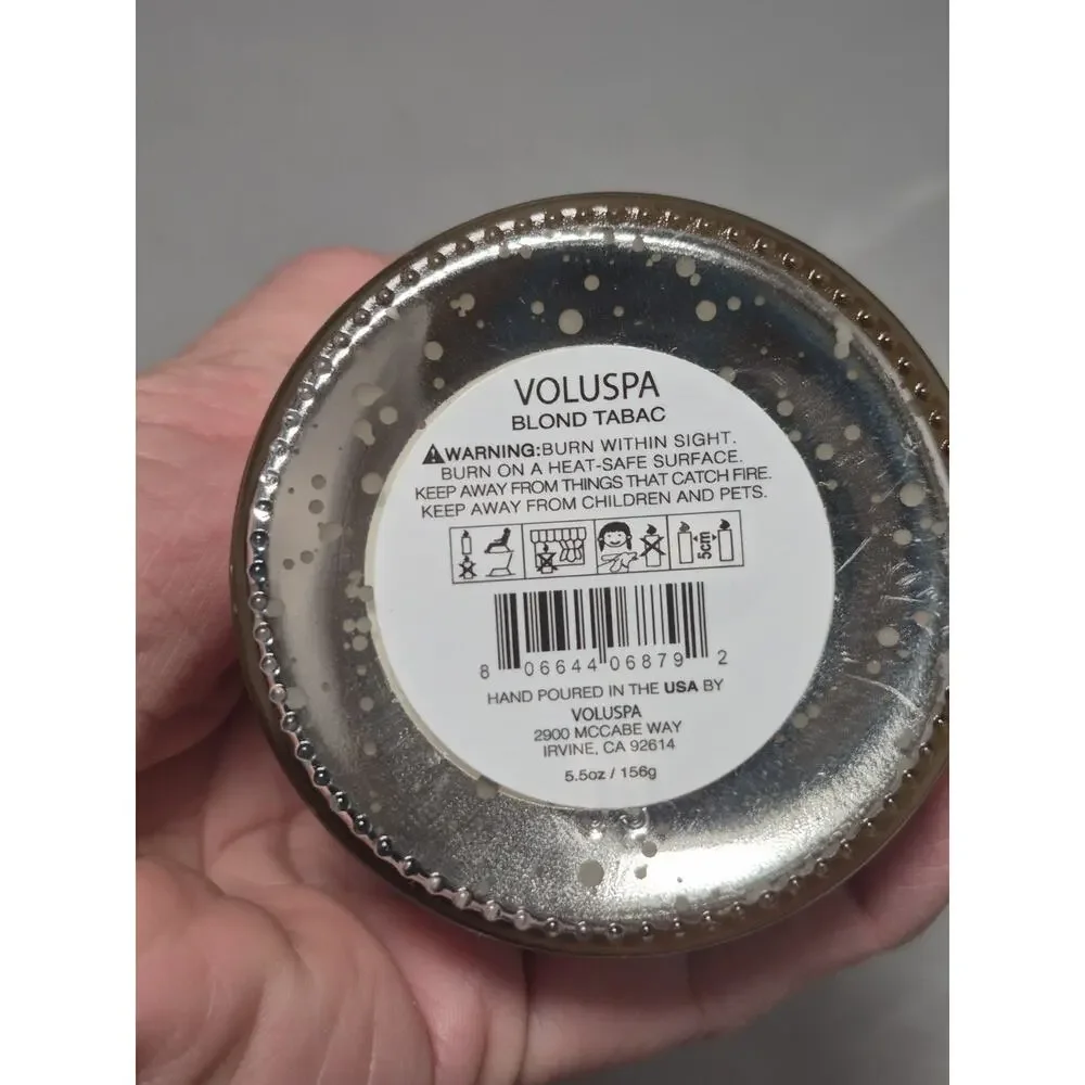 💥 Voluspa Small Jar Candle - Blond Tabac 156g Home Scent 5.5 oz B4